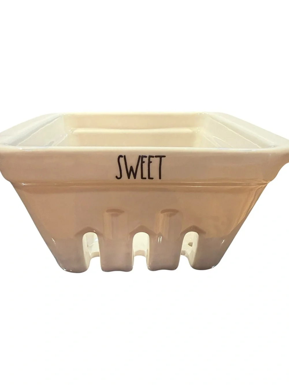 Rae Dunn Ceramic “Sweet” Blueberry Berry Bowl Colander Strainer